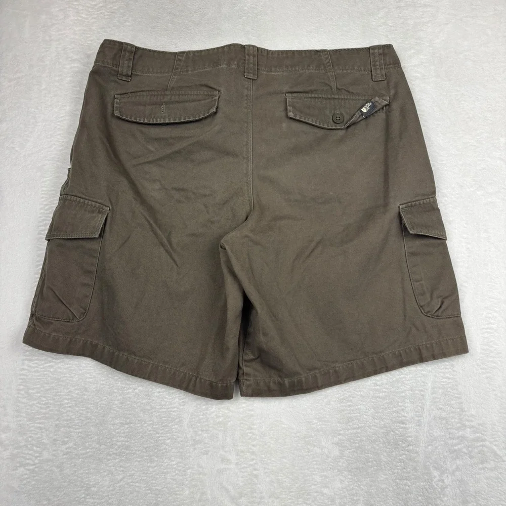The North Face Tekware Cargo Shorts Mens 38 Brown Cotton Twill Hiking Utility